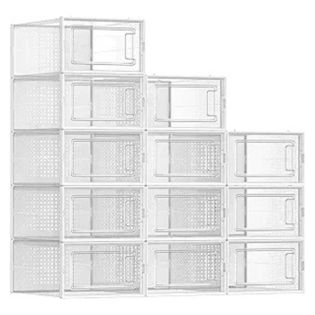 18-Pack Songmics Stackable Clear Shoe Storage Organizers