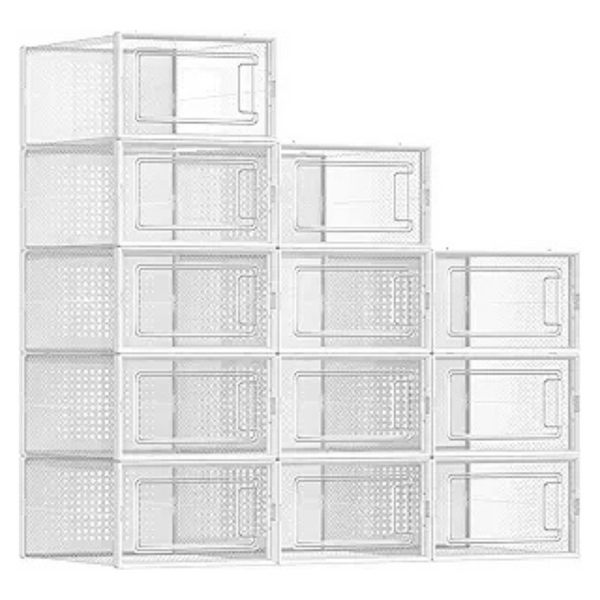 18-Pack Songmics Stackable Clear Shoe Storage Organizers