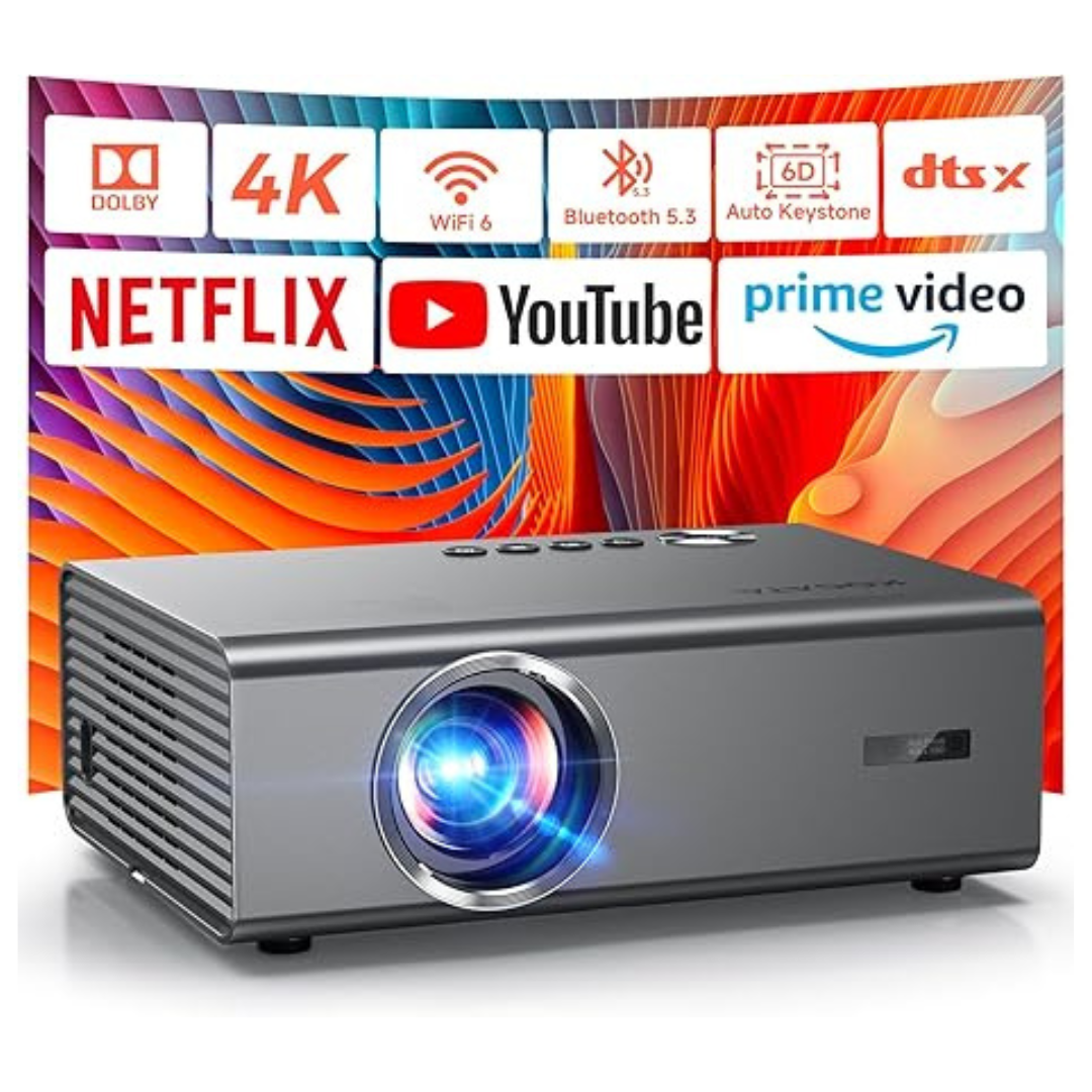 Kogata 4K Support 850ANSI Smart Projector With WiFi 6 And Bluetooth