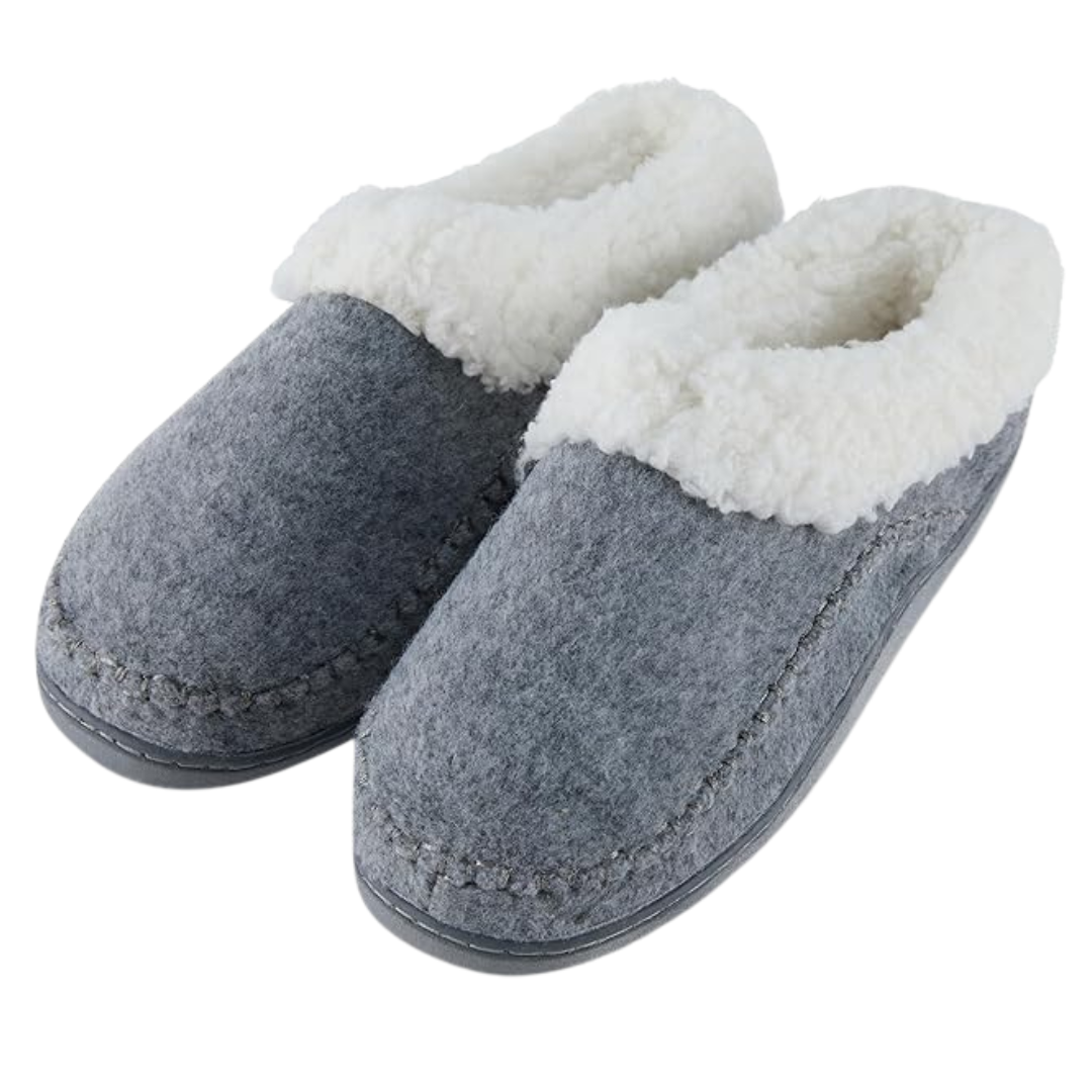 Lee Women's Moccasins Fur Sherpa Indoor Outdoor Cozy House Slippers