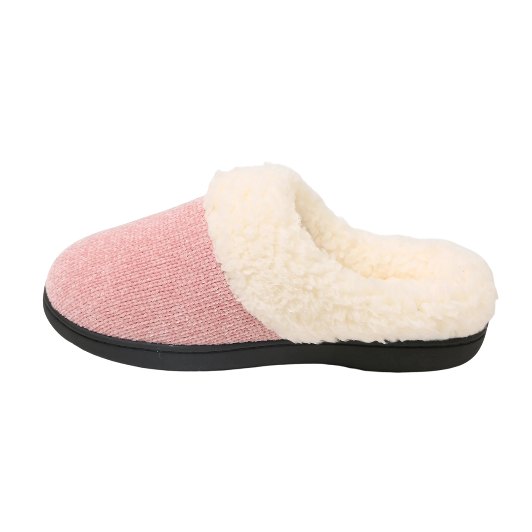 Wall Qmer Women's Warm Knit Memory Foam House Slippers