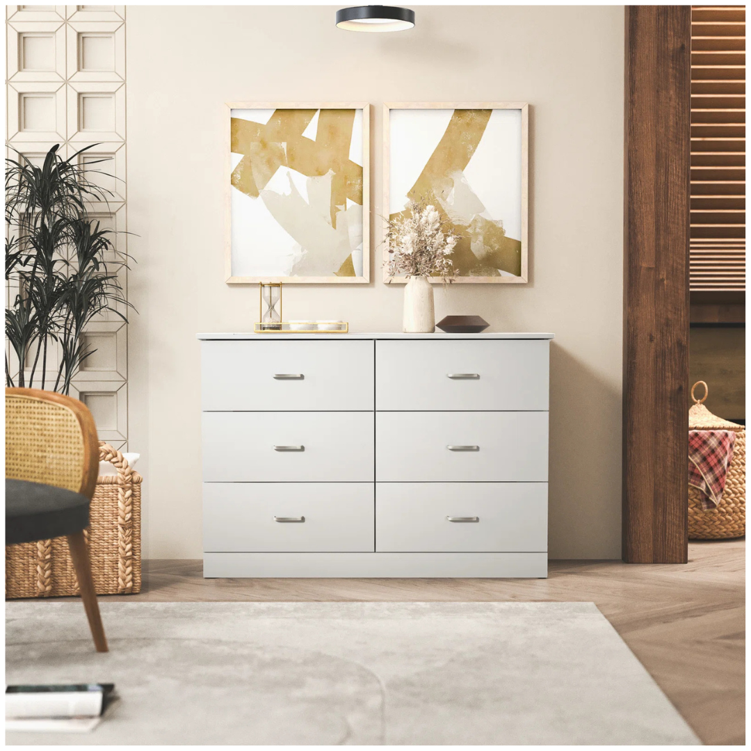 Wade Logan Allyannah 47.0'' W 6 Drawer Dresser