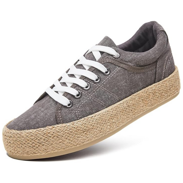 Women's Platform Soft Washed Demin Canvas Sneakers