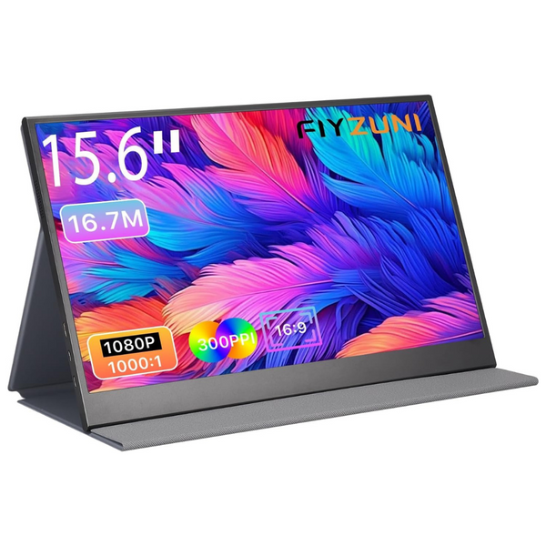 Flyzuni 15.6" Portable 1080p FHD IPS Monitor with Smart Cover