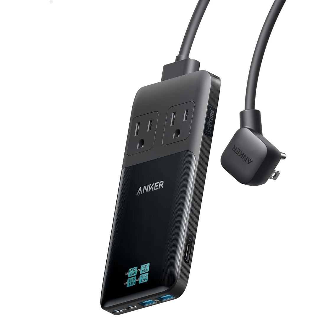 Anker Prime 6-in-1 140W USB C Charging Station w/ 5ft Extension Cord