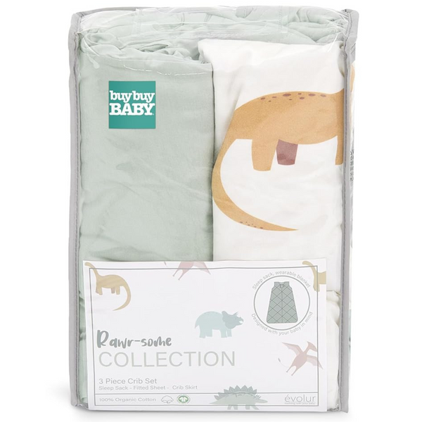 3-Piece Evolur Buybuy Baby Rawrsome Crib Bedding Set