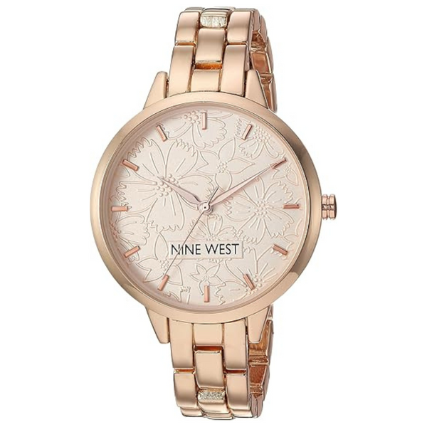 Nine West Women's Rose Gold-Tone Bracelet Watch