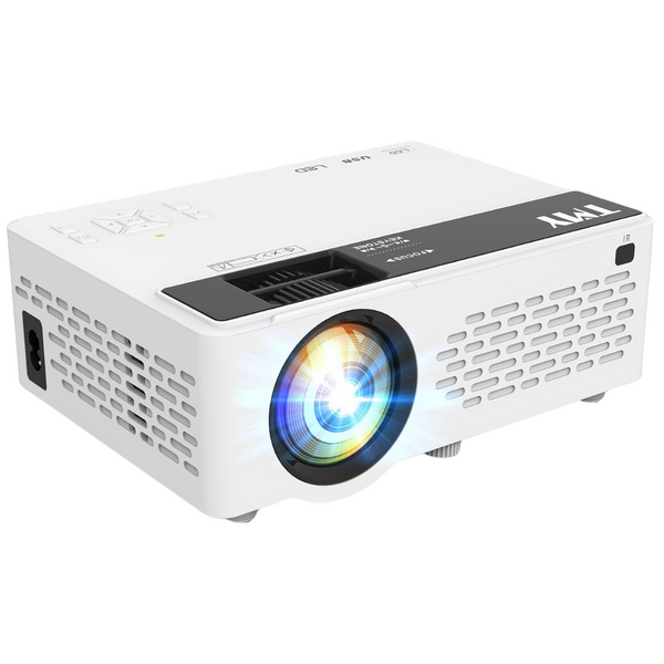 1080P Full HD 5500-Lumens Mini Projector with 100" Projector Screen