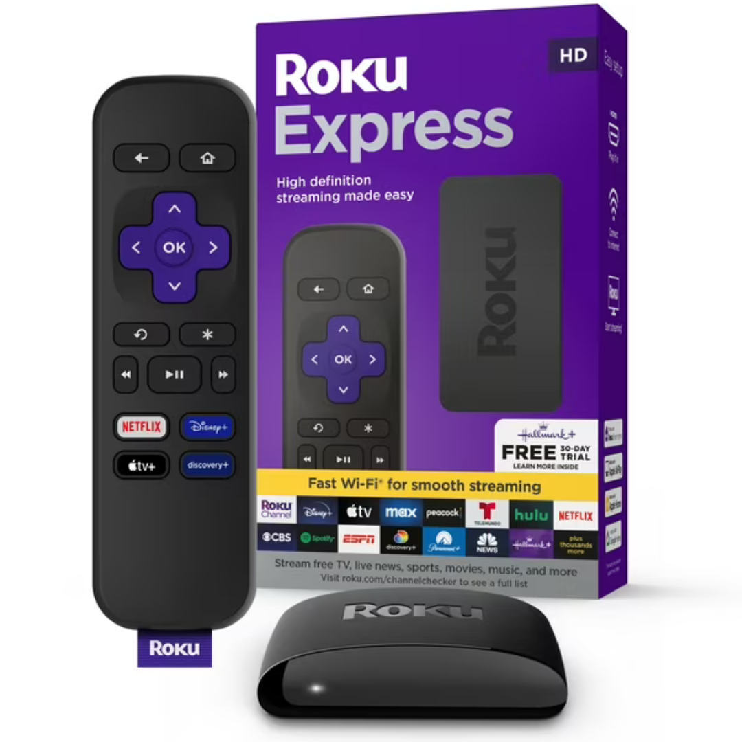 Roku Express HD Streaming Device with HDMI Cable and Simple Remote