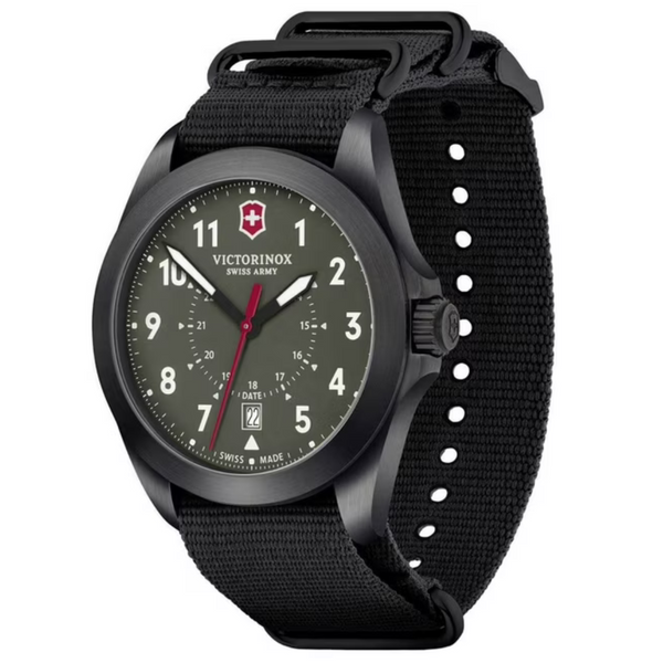 Victorinox Swiss Army 241972 Men's Heritage Black Strap Watch