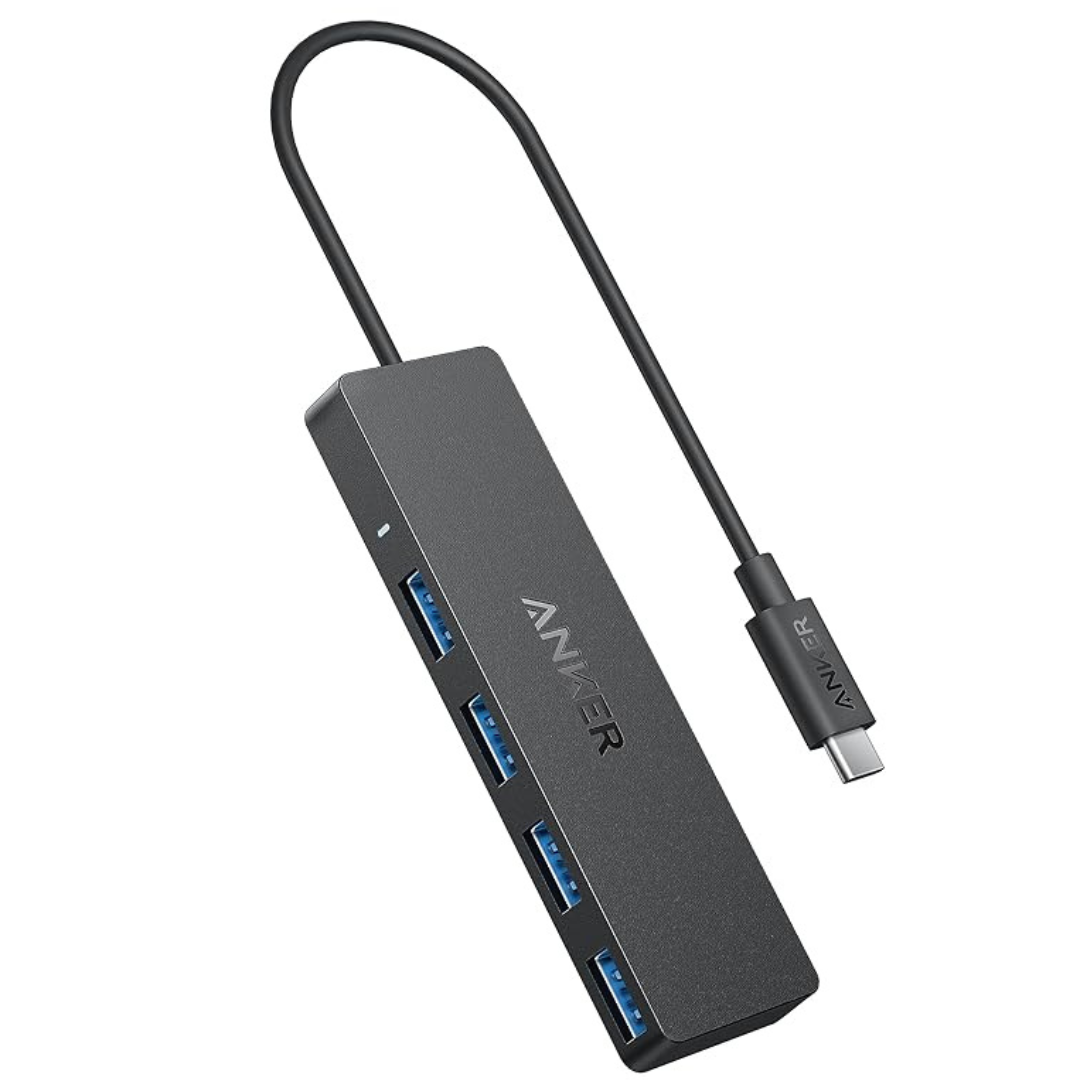 Anker 4-Port USB 3.0 Hub With 5Gbps Data Transfer (USB-C, 0.7 Ft)