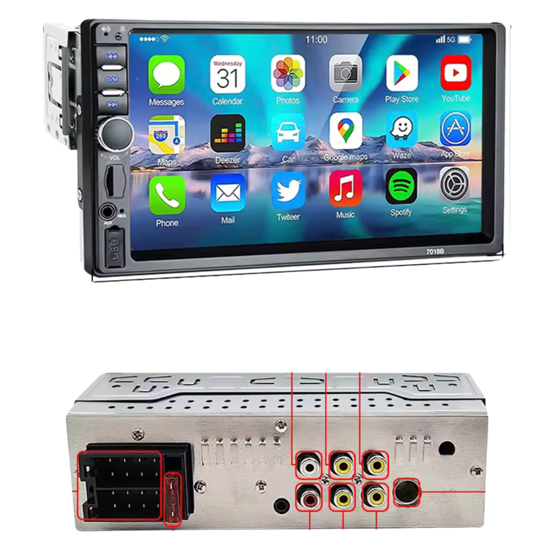 HIPPBQCC 7" In-Dash Car Radio MP5 Multimedia Player