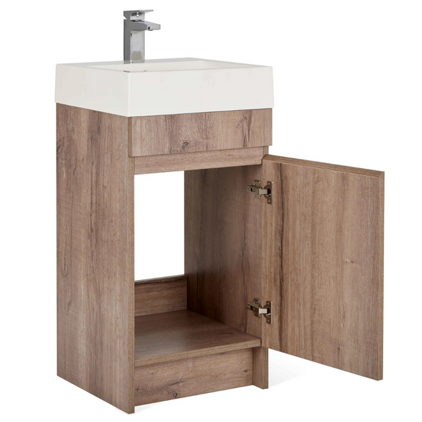 Mainstays Bathroom Vanity Cabinet Rustic Grey Set With Sink