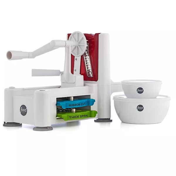 Food Network Spiralizer With 2-Piece Prep Bowl Set