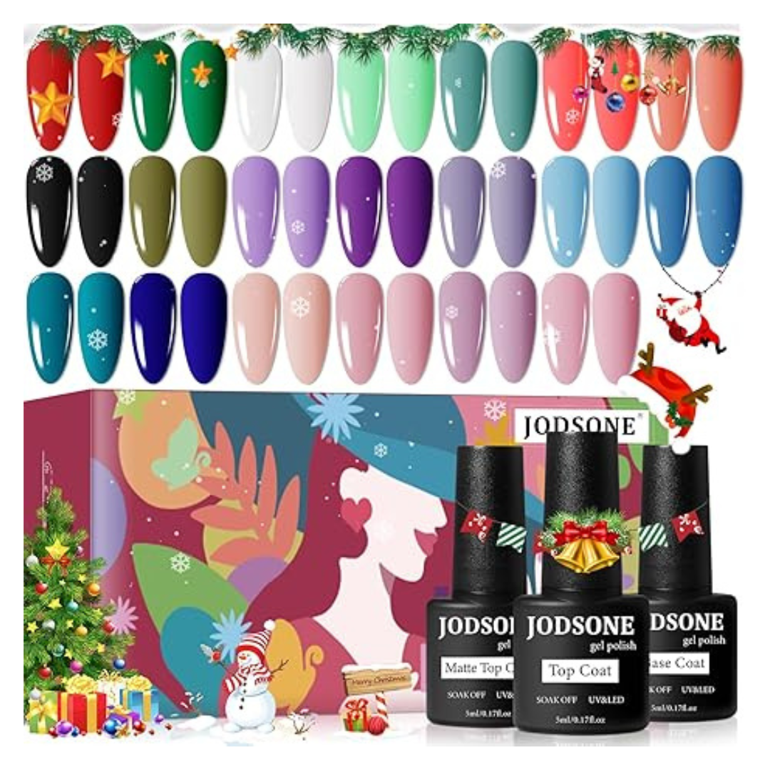 23-Piece Glossy And Matte Multicolored Gel Nail Polish Set