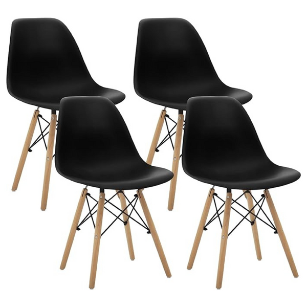 CangLong Modern Mid-Century Shell Plastic Side Chairs (Set Of 4)