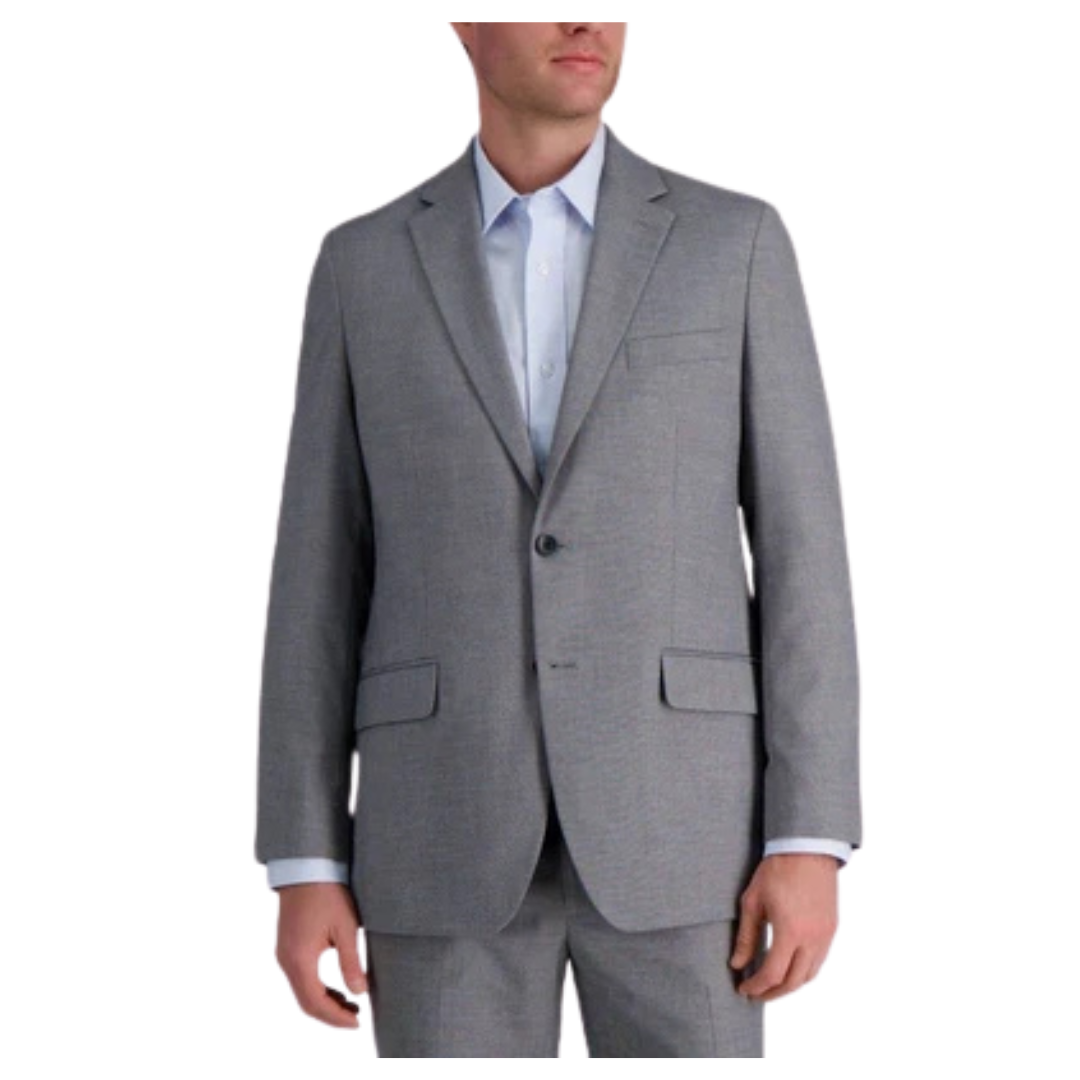 Haggar H26 Men's Button Up Tailored-Fit Blazer Jacket