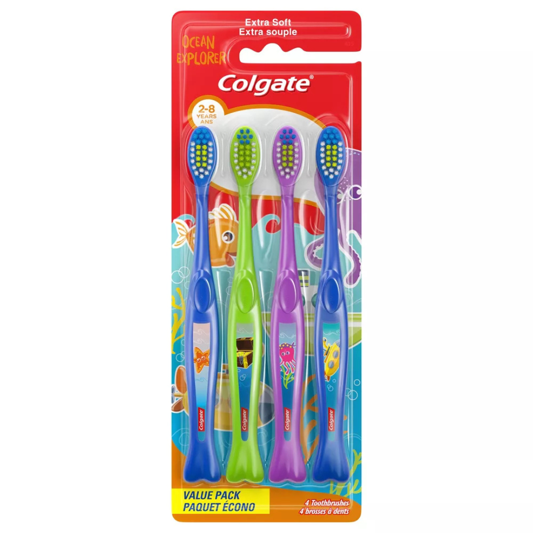 Colgate Kids Toothbrush Value Pack Ocean Explorer Extra Soft (4ct)