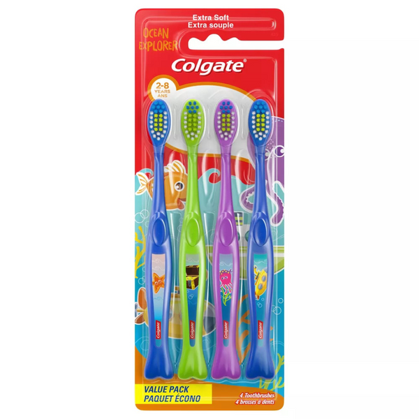 Colgate Kids Toothbrush Value Pack Ocean Explorer Extra Soft (4ct)