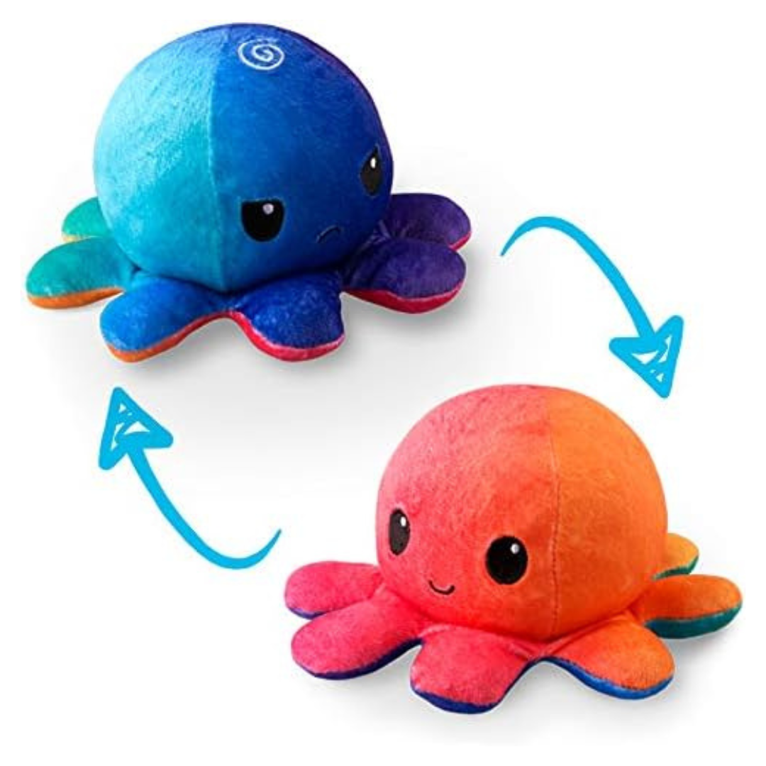 TeeTurtle – The Original Reversible Octopus Plushie – Sunset + Mermaid