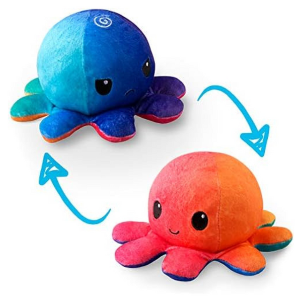 TeeTurtle – The Original Reversible Octopus Plushie – Sunset + Mermaid