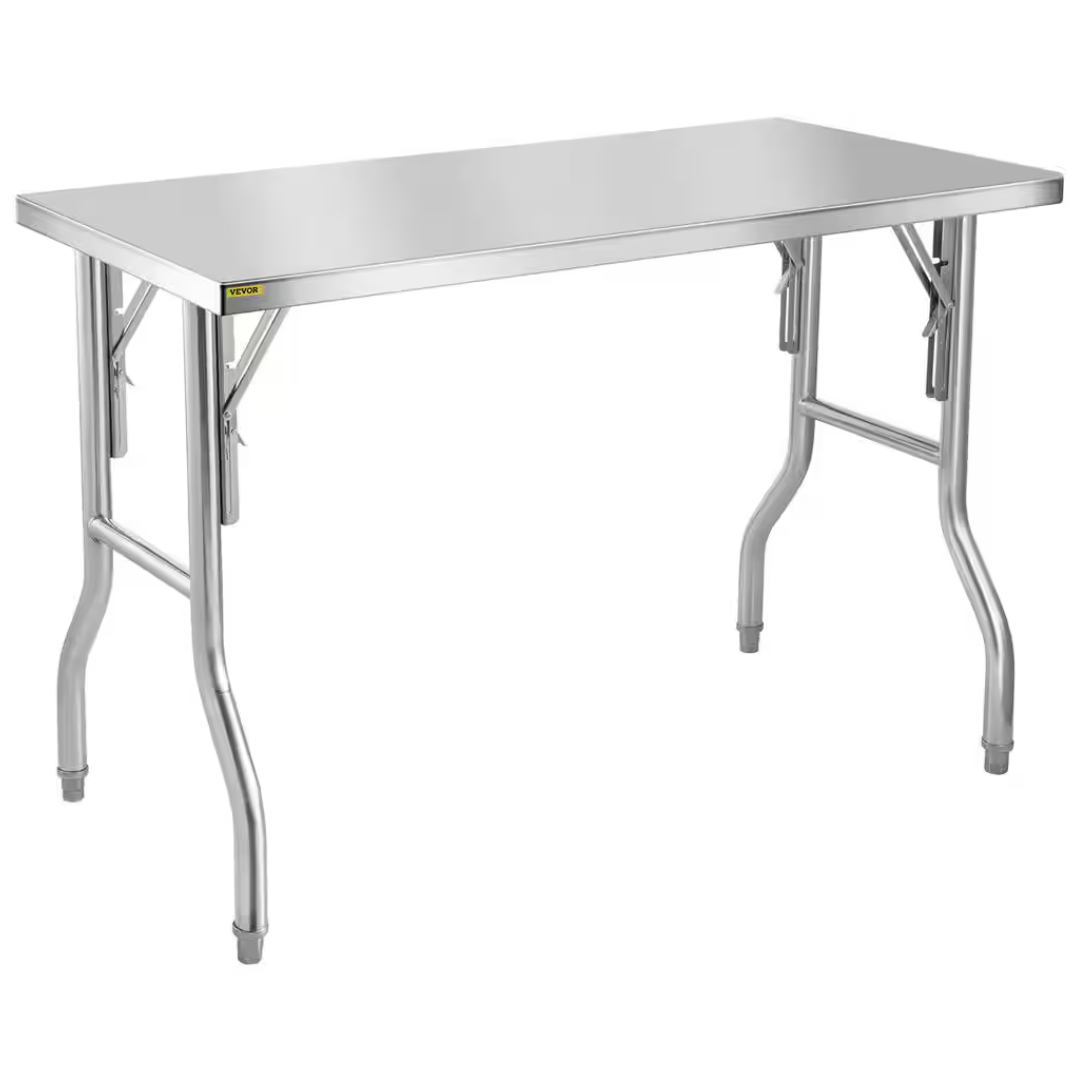 VEVOR 48" x 24" Folding Stainless Steel Table