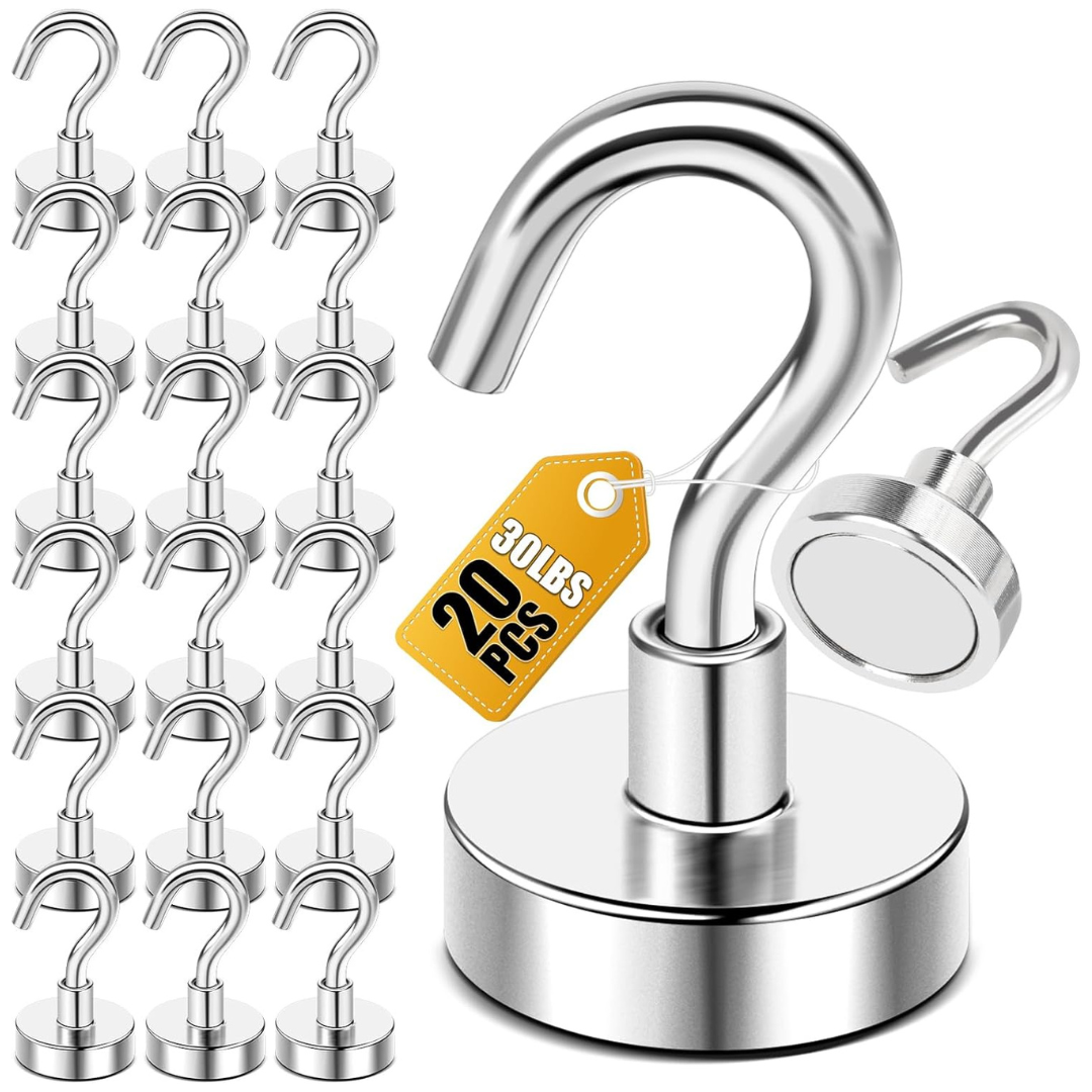 20-Pack Diymag 30lbs Heavy Duty Magnetic Hooks