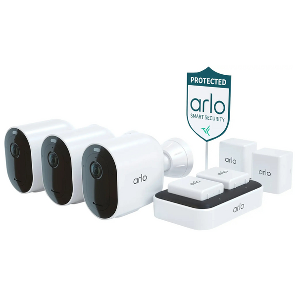 Arlo Pro 5S 2K 3 Camera Indoor/Outdoor Spotlight Security Camera Bundle