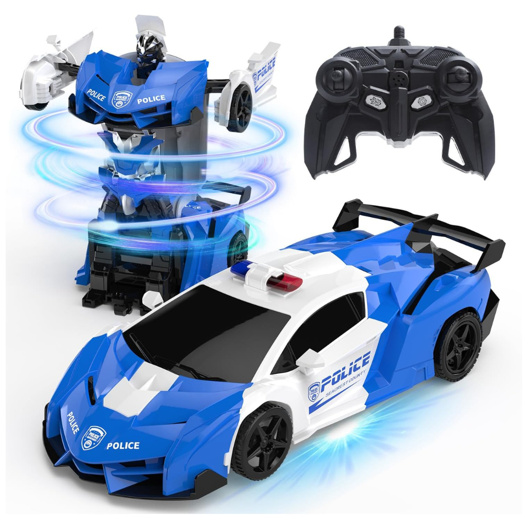 Transform Remote Control 2.4GHz 1:18 Scale Police Car Toy