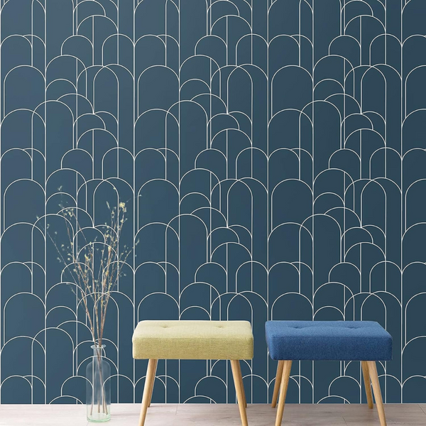 Modern Geometric Self-Adhesive Peel And Stick Wallpaper (17.71" x 118")