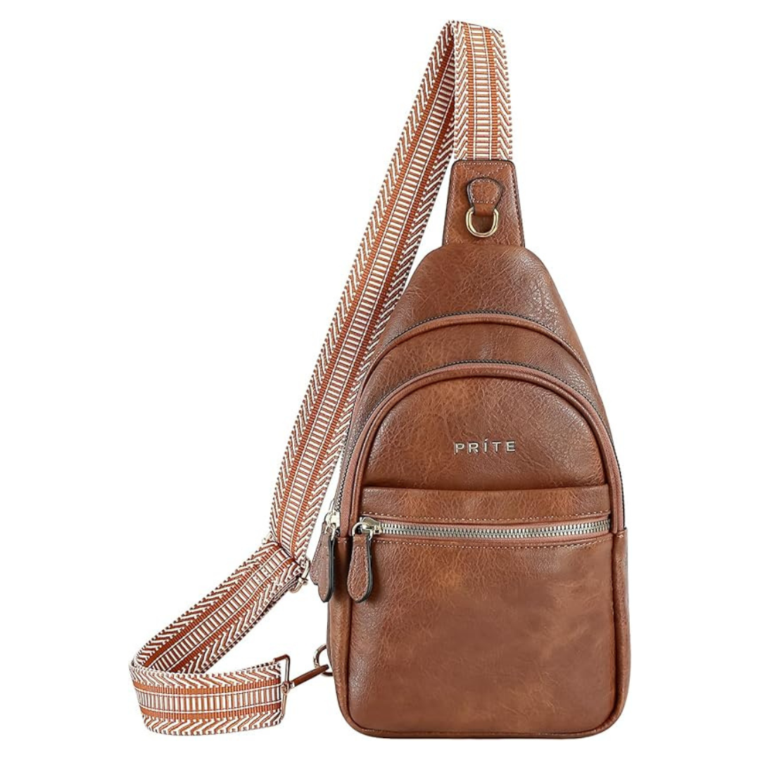 Prite Women's Leather Crossbody Sling Bag