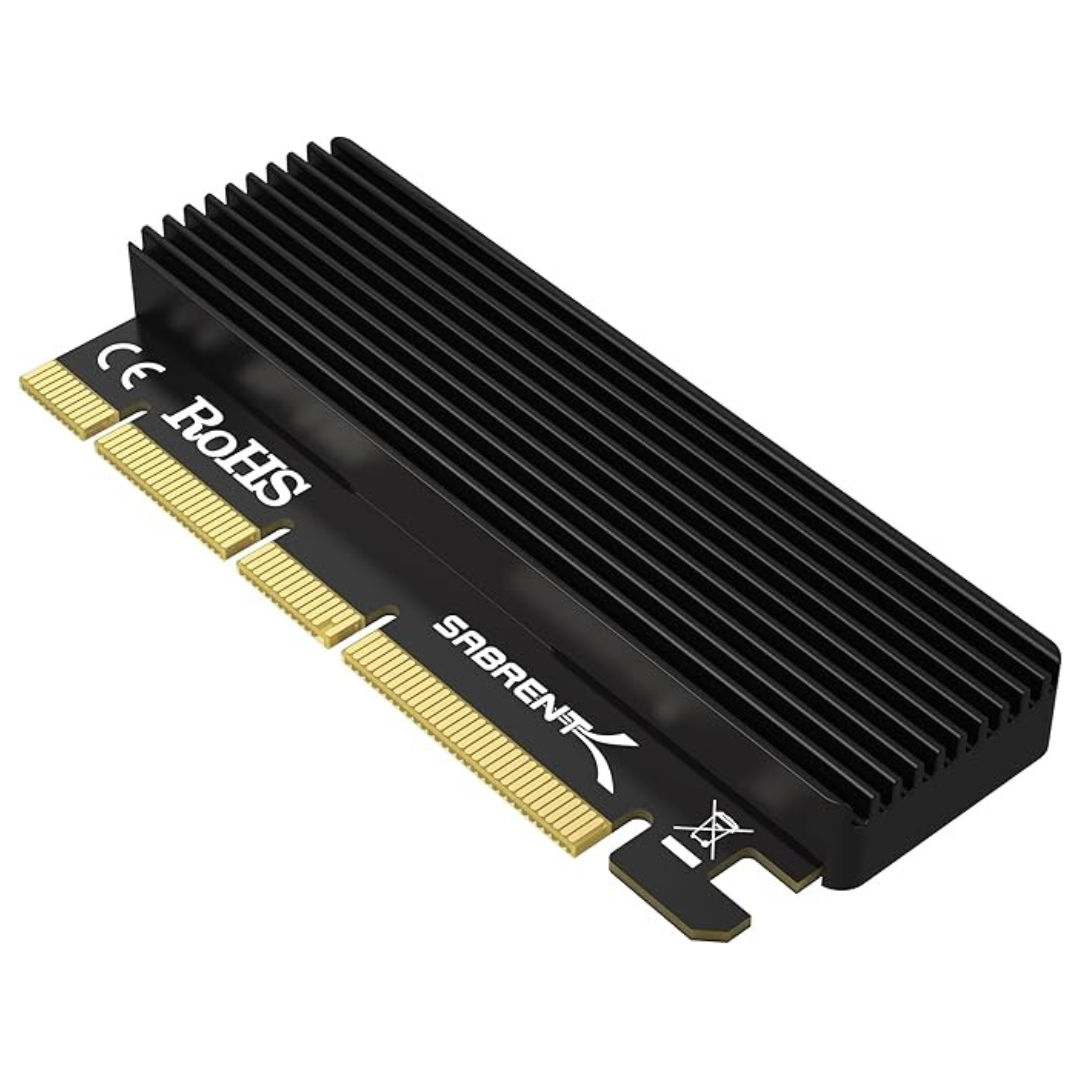 Sabrent NVMe M.2 SSD to PCIe X16/X8/X4 Card With Aluminum Heat Sink