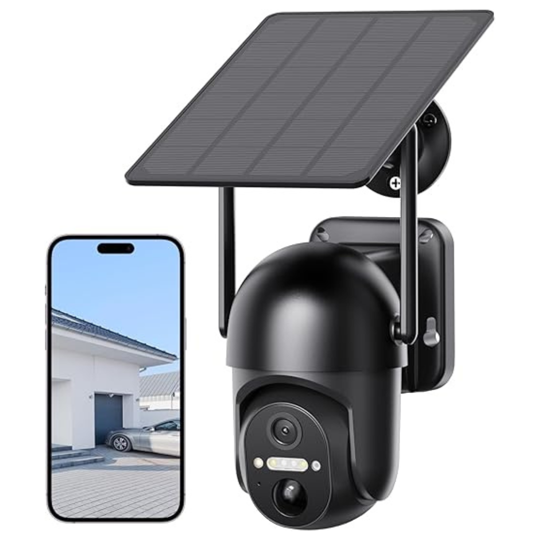 Tefrio 2K Full HD & Color Night Vision Wireless Solar Security Camera