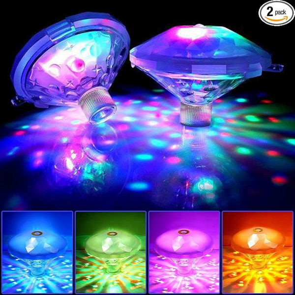 2-Piece IP68 Waterproof LED Color Changing Swimming Pool Lights