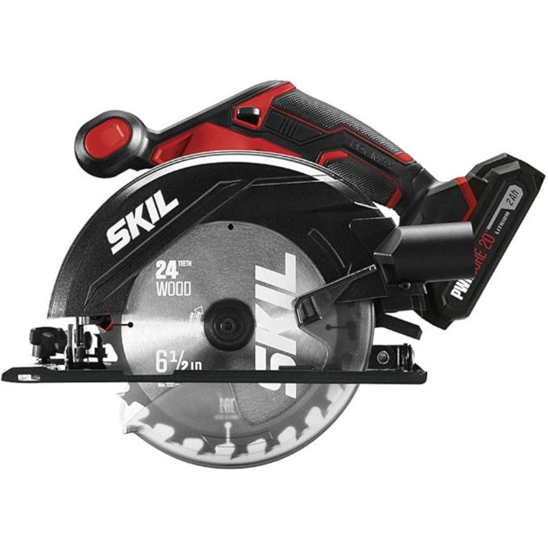 SKIL 20V 6-1/2" Cordless Circular Saw With Lithium Battery & Charger