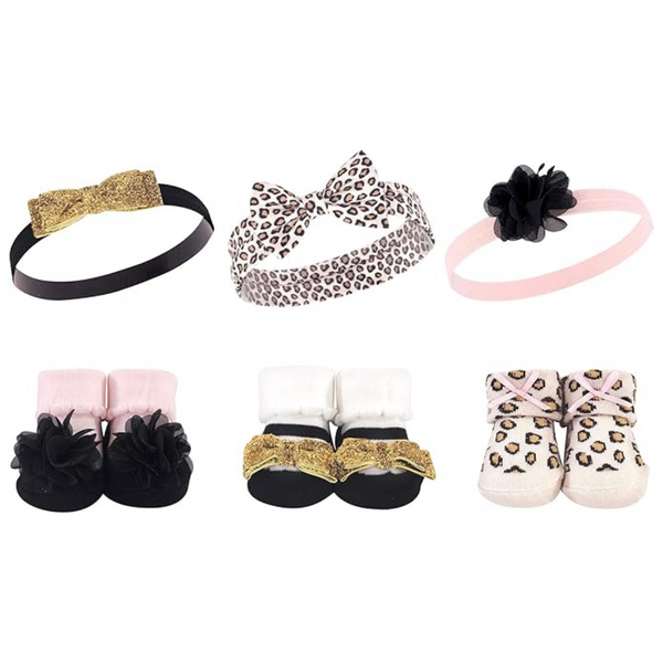 Hudson Baby Girl’s Headband And Socks Giftset