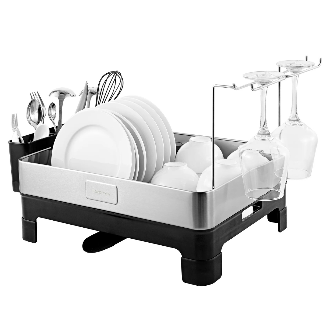 Happimess Simple 20.5" Fingerprint-Proof Stainless Steel Dish Drying Rack