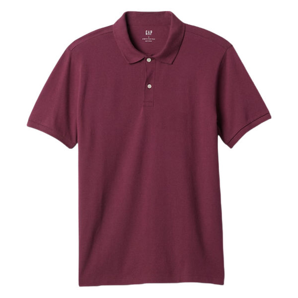 Gap Factory Men's Stretch Pique Polo Shirt (Grape Purple)