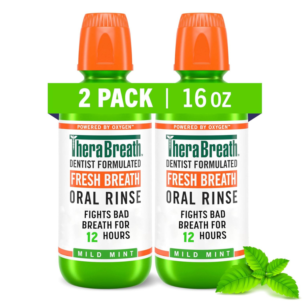 2-Pack TheraBreath 16 Oz Fresh Breath Oral Rinse