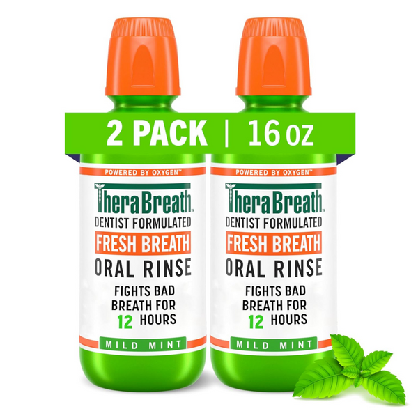 2-Pack TheraBreath 16 Oz Fresh Breath Oral Rinse