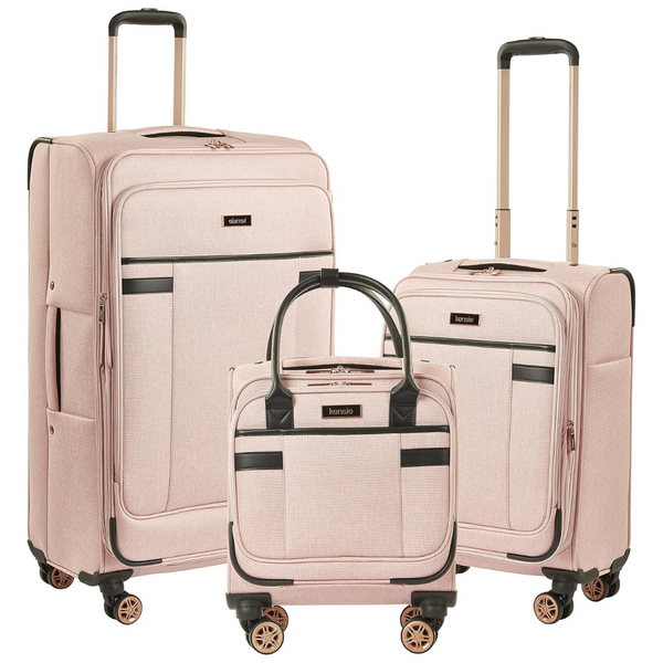 3-Piece Set Kensie Hudson Softside Spinner Luggage (16"/20"/28")