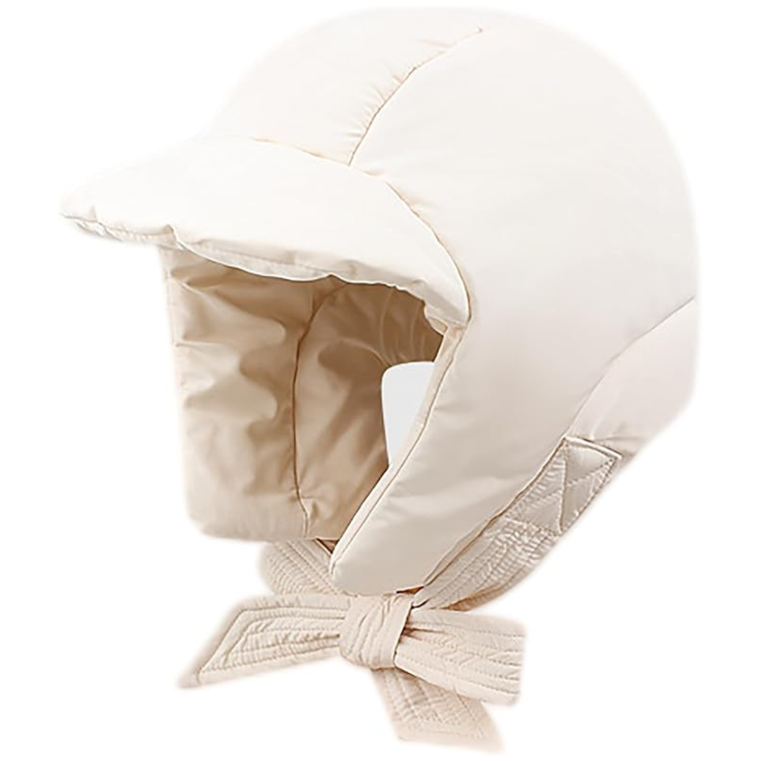 Women's Warm Windproof Lightweight Portable Down Hat With Ear Flaps