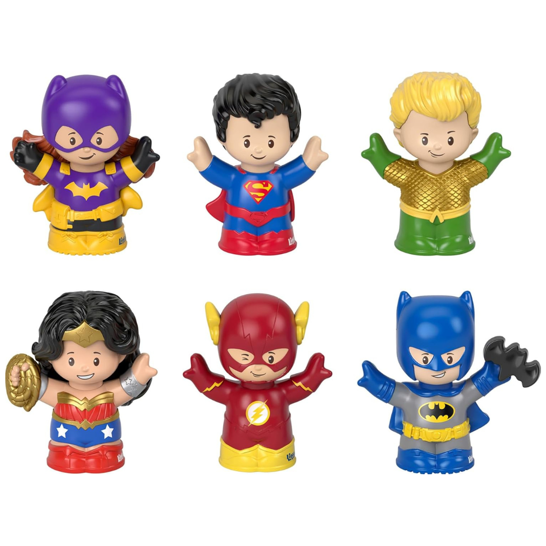 Set Of 6 Fisher-Price Little People DC Super Friends Crime-Fighting Figure Toys