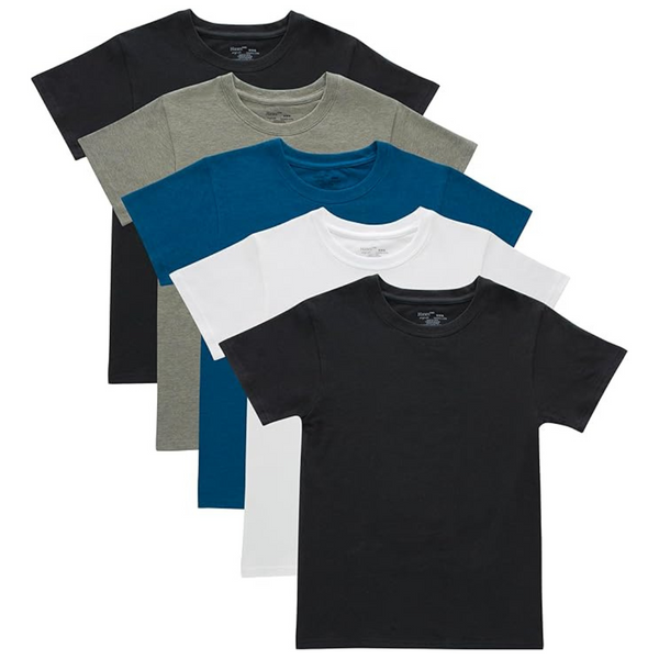 5-Pack Hanes Boys' Originals Crewneck Undershirts Pack