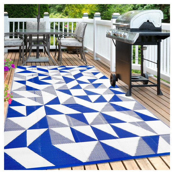 Waterproof Reversible Plastic Straw Rugs (6 x9 ft)