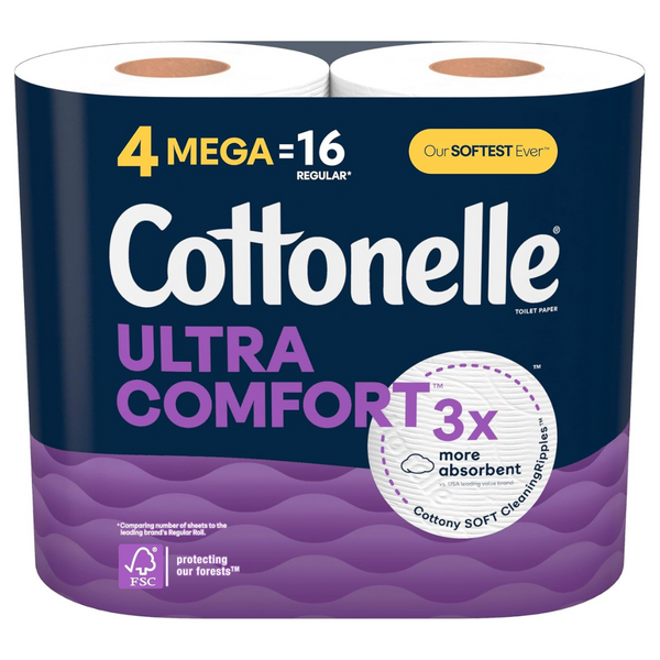 Cottonelle Ultra Comfort Soft Toilet Paper, 244 Sheets Per Roll