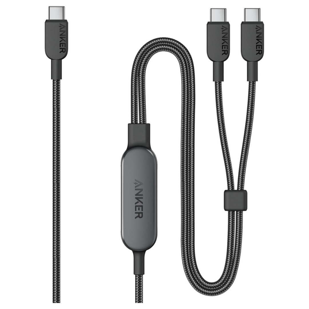 4-ft Anker 2-in-1 USB-C To 2x USB-C 140W Max Charging Braided Cable