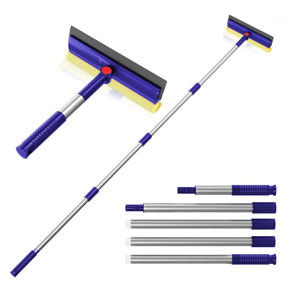 2-in-1 Window Cleaner Squeegee W/ 60" Long Handle (Various)