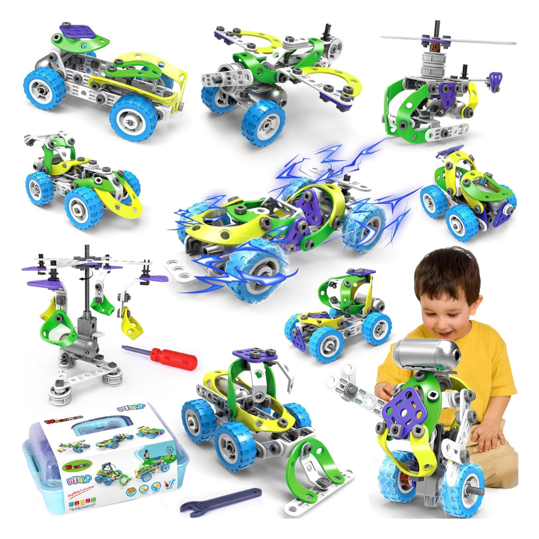 Kids 10-in-1 Educational Electric STEM Building Toys Set