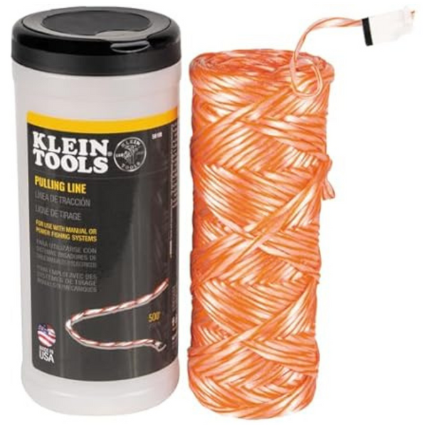 Klein Tools 500-Ft Poly Pull Line, String with Orange Tracer